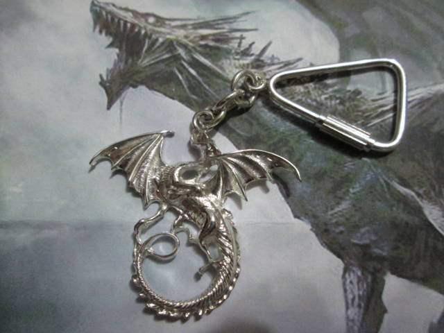 Drago di Game of Thrones - Portachiavi (Argento) - Dragon of Game of Thrones - Keyring (Silver)