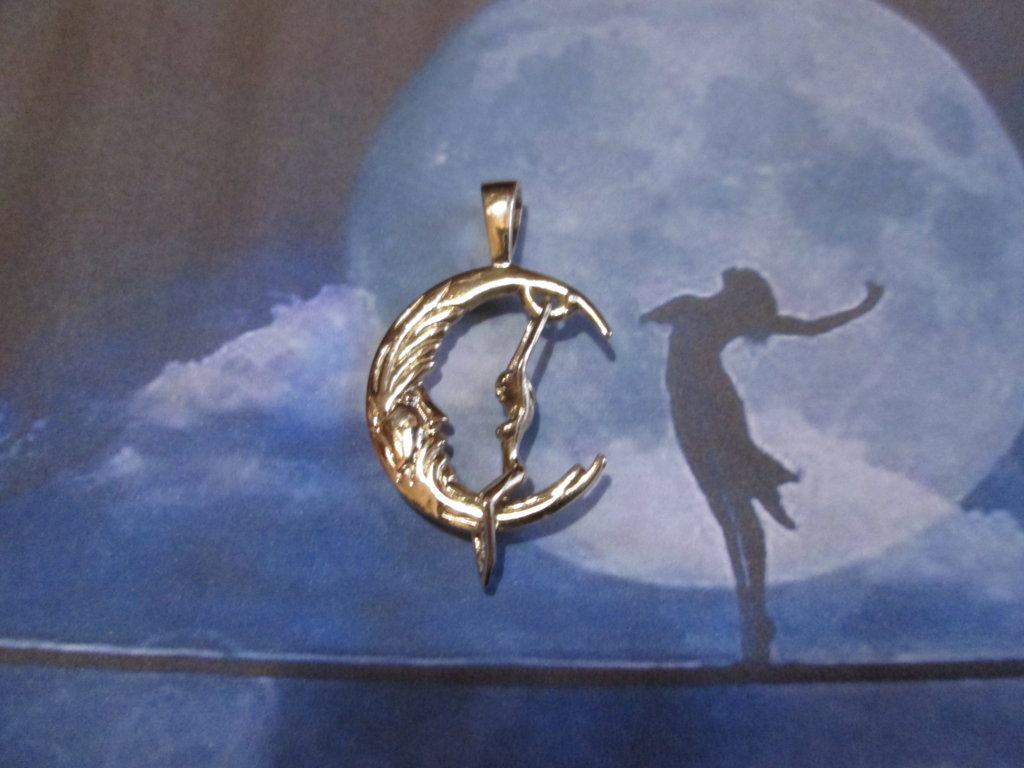 La Luna e la Ragazza - Ciondolo (Oro) - The Moon and the Girl - Pendant (Gold)