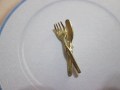 Forchetta e Coltello - Spilla (Oro) - Fork and Knife - Pin (Gold)