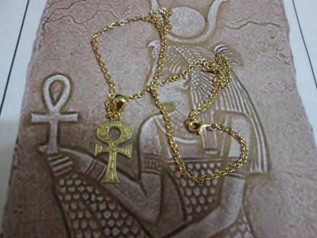 Ankh con Catena - Ciondolo (Oro) - Ankh with Chain - Pendant (Gold)