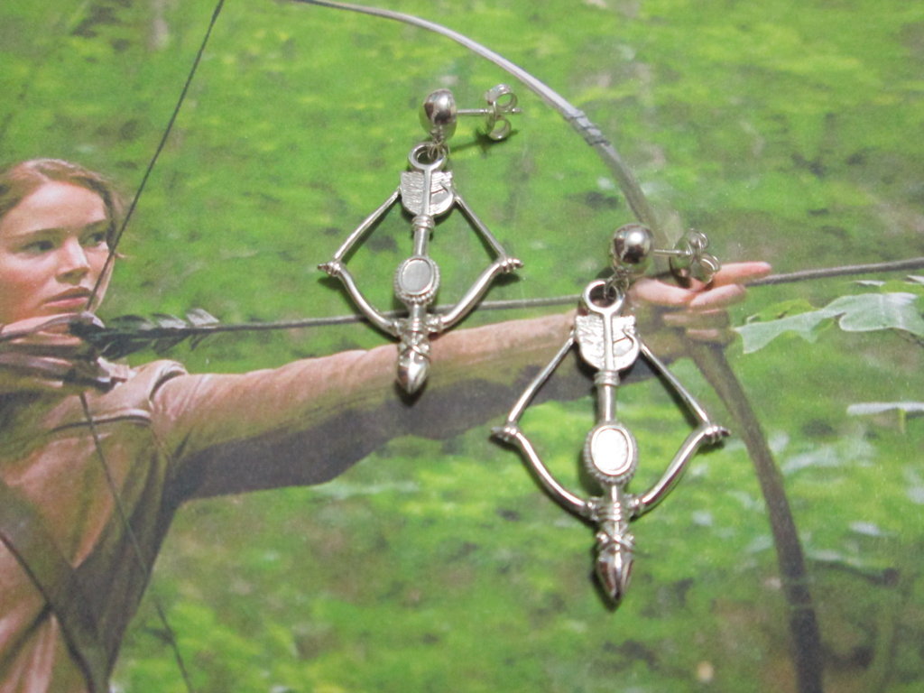 Arco di Katniss - Orecchini (Argento) - Katniss Bow - Earrings (Silver)