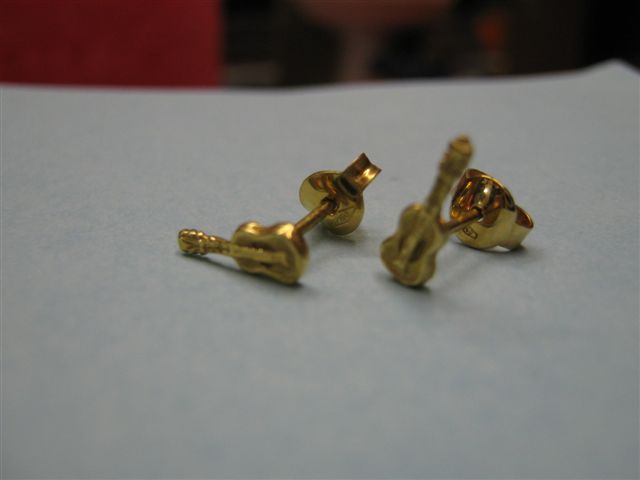 Chitarra - Orecchini (Oro) - Guitar - Earrings (Gold)