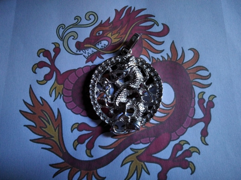 Medaglione del Drago Cinese - Ciondolo (Argento) - Medallion of the Chinese Dragon (Silver) - Pendant (Silver)