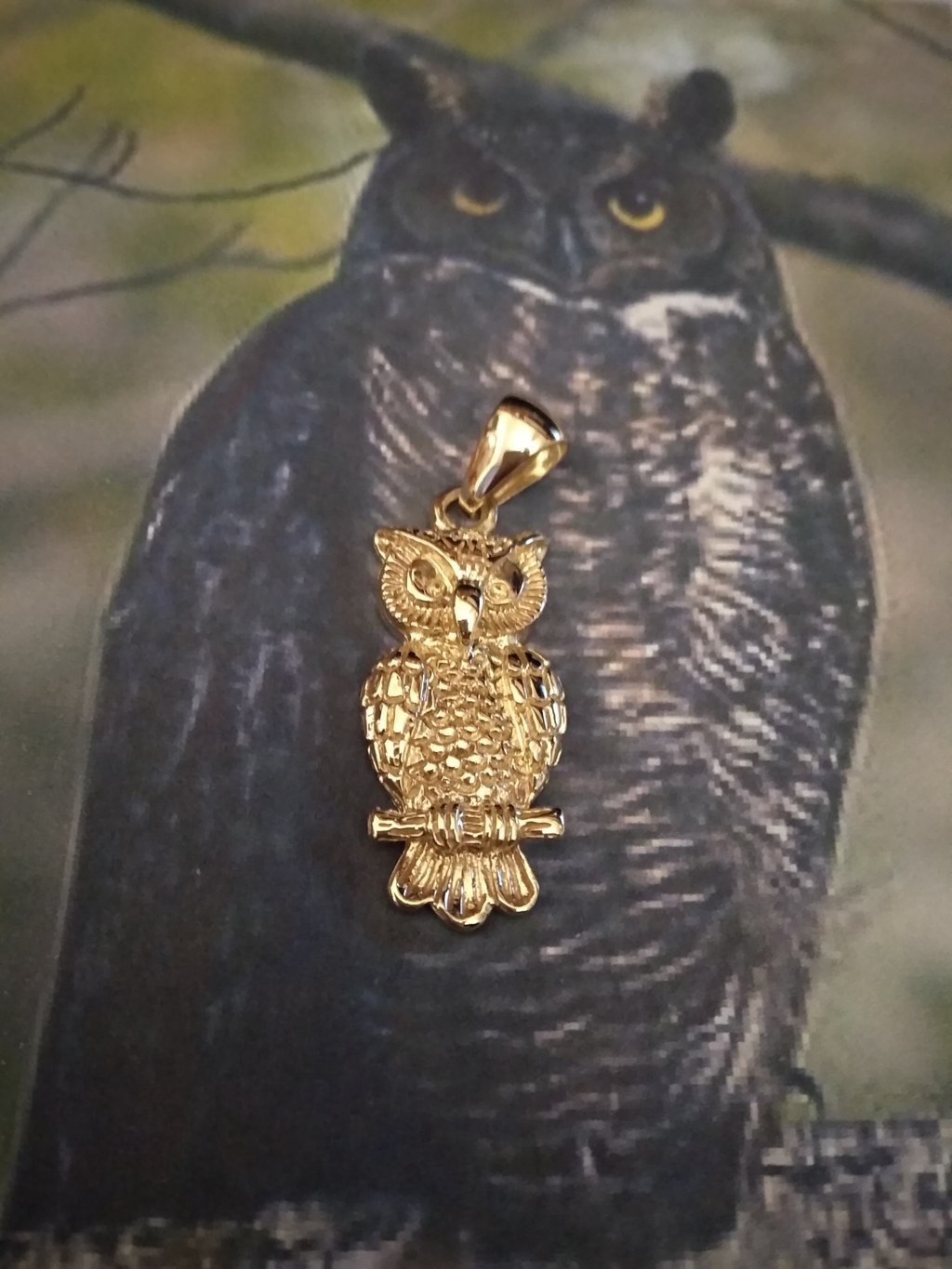Gufo - Ciondolo (Oro) - Owl - Pendant (Gold)
