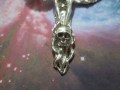 Donna Angelo con Teschio - Portachiavi (Argento) - Winged Lady with Skull - Keyring (Silver)