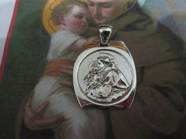 Medaglia di Sant'Antonio - Ciondolo (Argento) - Medal of Saint Anthony - Pendant (Silver)
