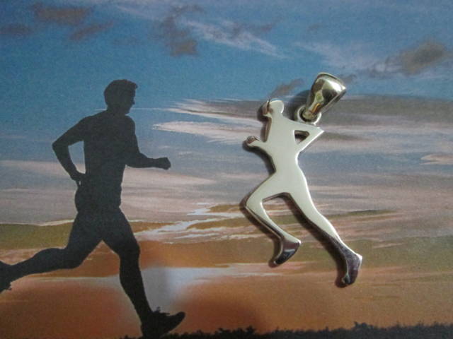 Atleta Podista - Ciondolo (Argento) - Runner Athlete - Pendant (Silver)