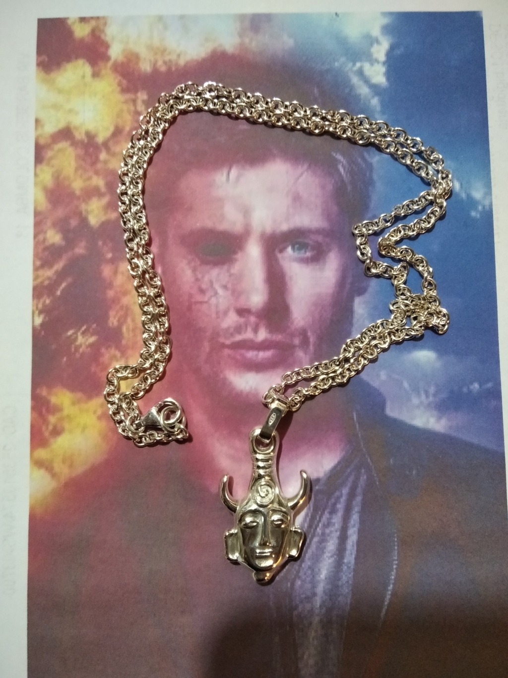 Amuleto di Dean Winchester con Catena (Argento) - Dean Winchester Amulet with Chain - Talisman (Silver)