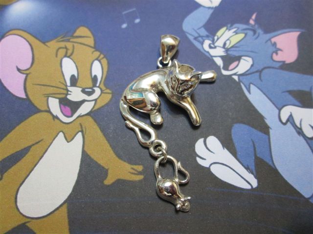 Il Gatto e il Topo - Ciondolo (Argento) - Cat and Mouse - Pendant (Silver)