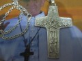 Croce di Papa Francesco 7cm con Catena (Argento) - Pope Francis Cross 7cm with Chain (Silver)