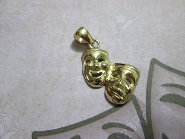 Maschere Greche - Ciondolo (Oro) - Greek Masks - Pendant (Gold)
