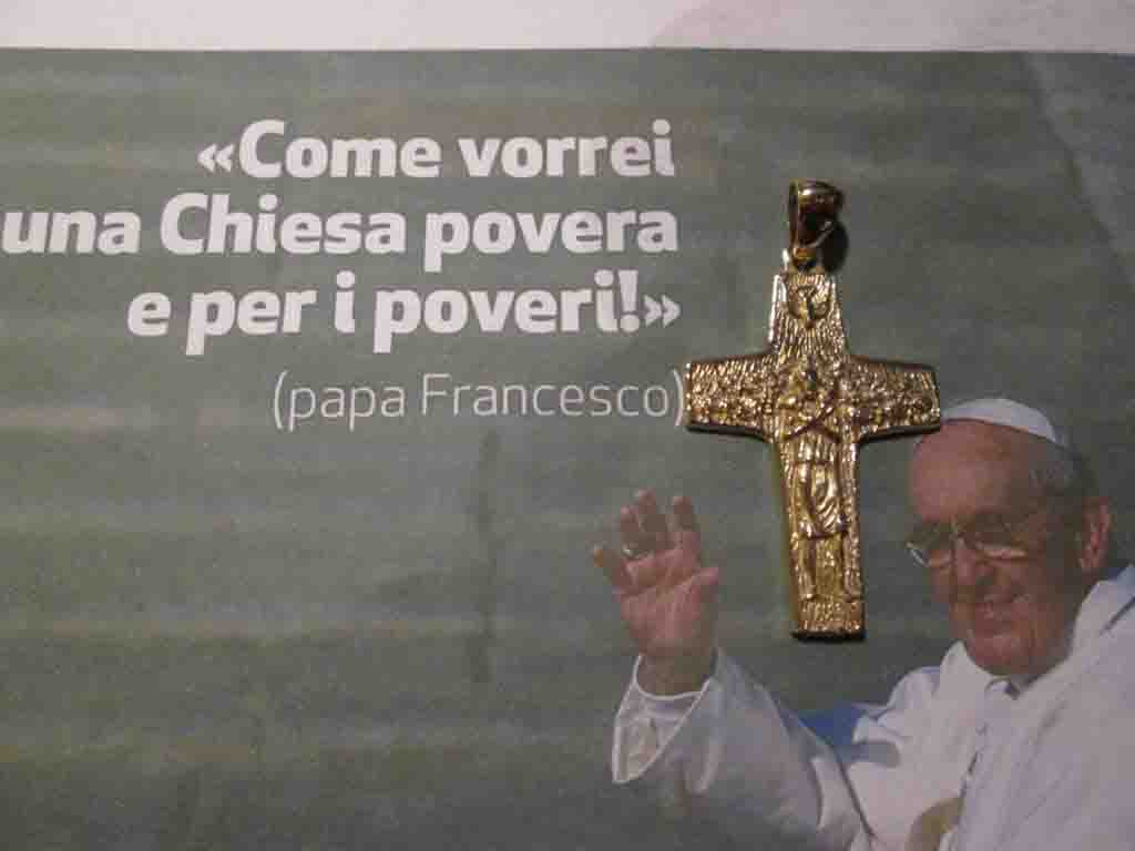 Croce di Papa Francesco 4cm (Oro) - Pope Francis Cross 4cm (Gold)