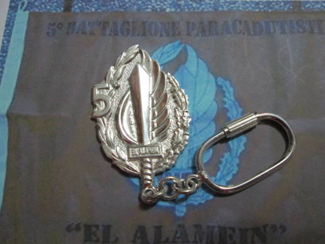 Paracadutisti V BTG El Alamein - Portachiavi (Argento) - "V BTG El Alamein" Paratroopers - Keyring(Silver)