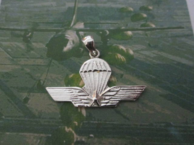 Brevetto Paracadutisti - Ciondolo (Argento) - Paratroopers Patent - Pendant (Silver)