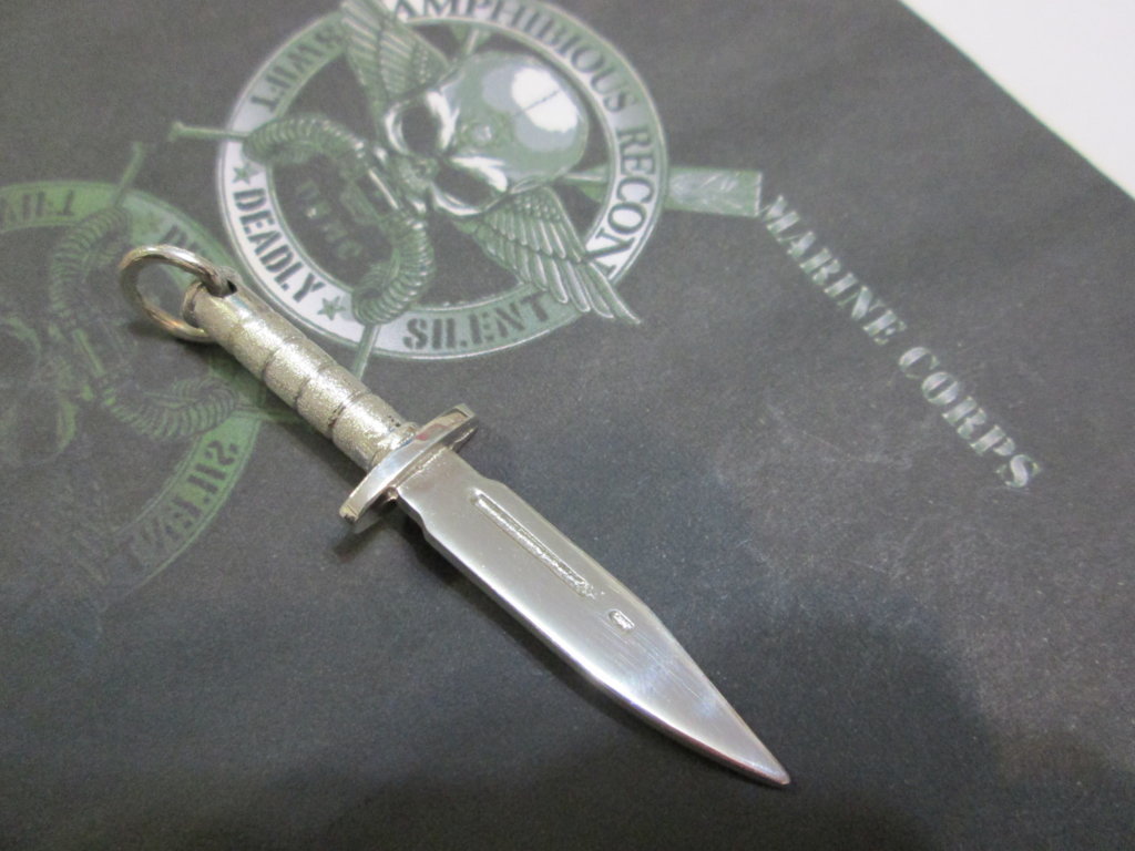 Pugnale dei Marines Americani - Ciondolo (Argento) - Dagger of US Marines - Pendant (Silver)
