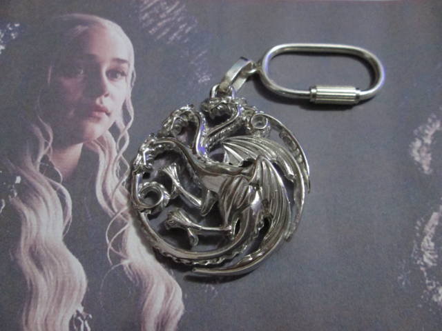 Casata dei Targaryen - Portachiavi (Argento) - Targaryen Emblem - Keyring (Silver)