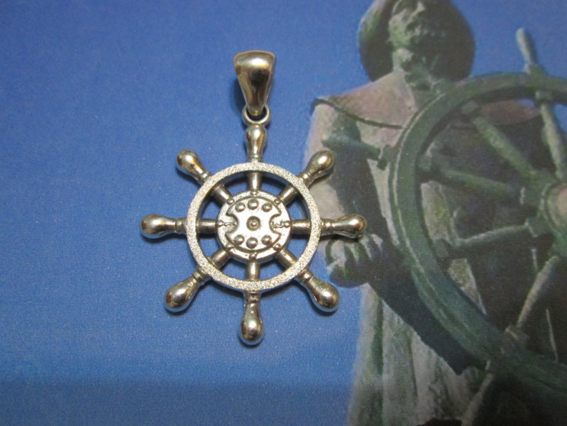Timone della Nave - Ciondolo (Argento) - Ship Wheel - Pendant (Silver)