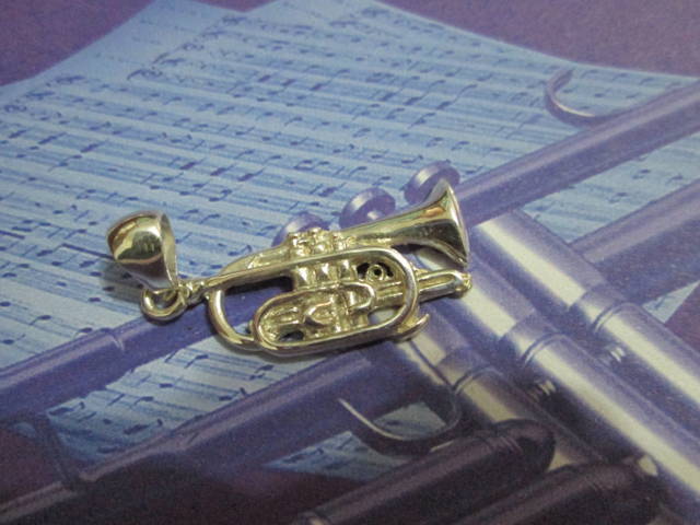 Tromba Pocket - Ciondolo (Argento) - Pocket Trumpet - Pendant (Silver)