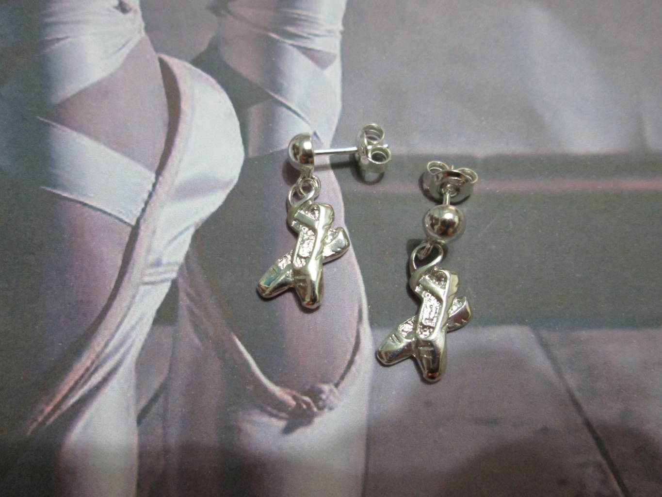 Scarpette da Ballo - Orecchini (Argento) - Pointe Shoes - Earrings (Silver)