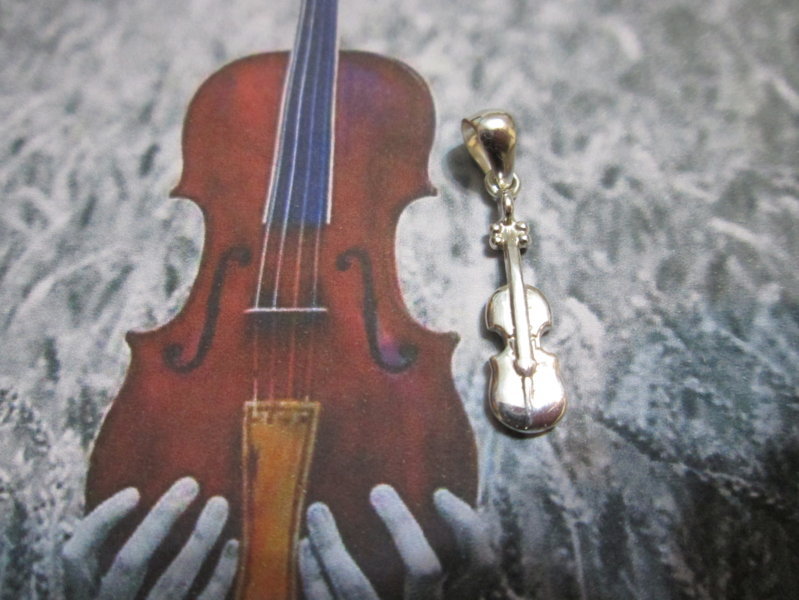 Pendentif violon or, pendentif musique